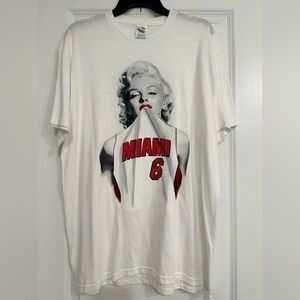 White Graphic T-Shirt with Miami Print